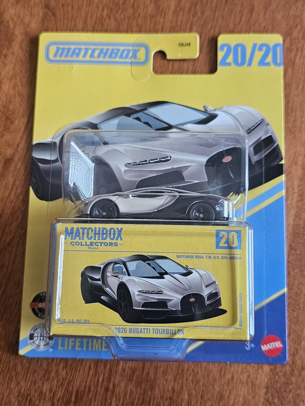 Match Silver Matchbox 2026 Bugatti Tourbillon Toy Car